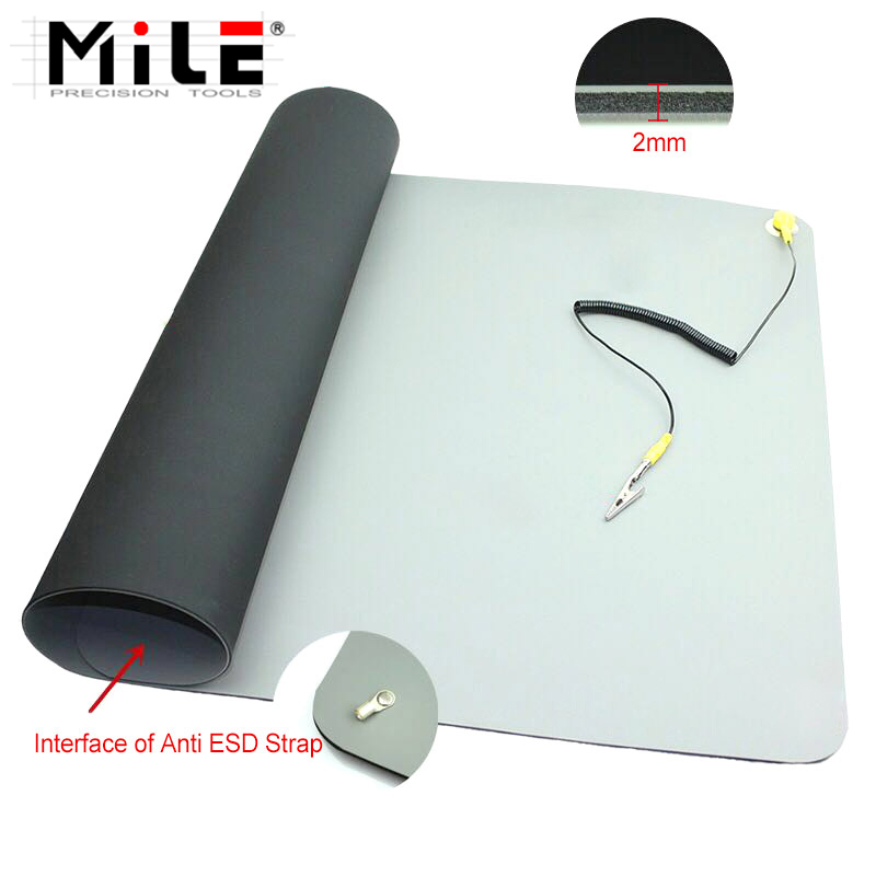 Electronics Repair Mat - 710x500x2mm Anti-Static ESD Mat+Ground Wire+ESD Wrist