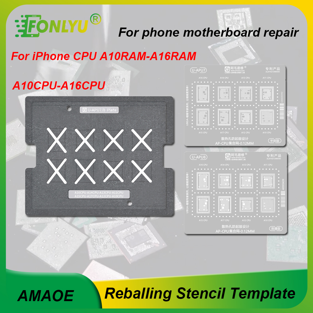 Electronics Repair Mat - AMAOE Universal RAM CPU Reballing Stencil