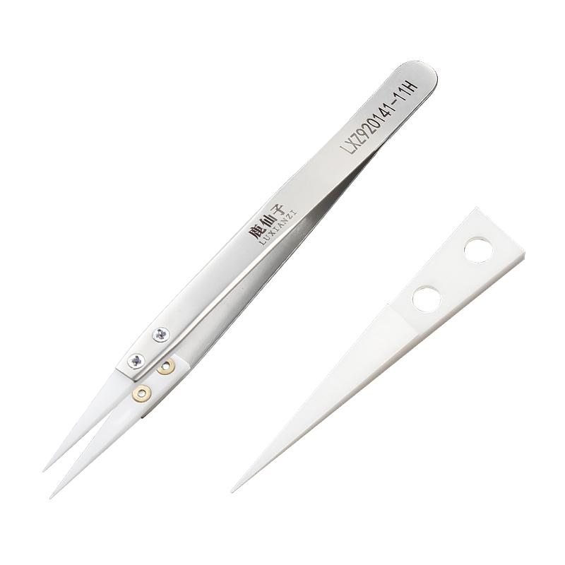 LUXIANZI Ceramic Tweezers Pinz - مراجعة Elektronik Repair وسعره