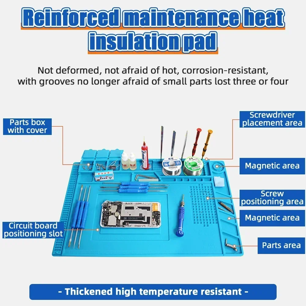 Heat Insulation Magnetic Silic - مراجعة Electronics Repair Mat وسعره