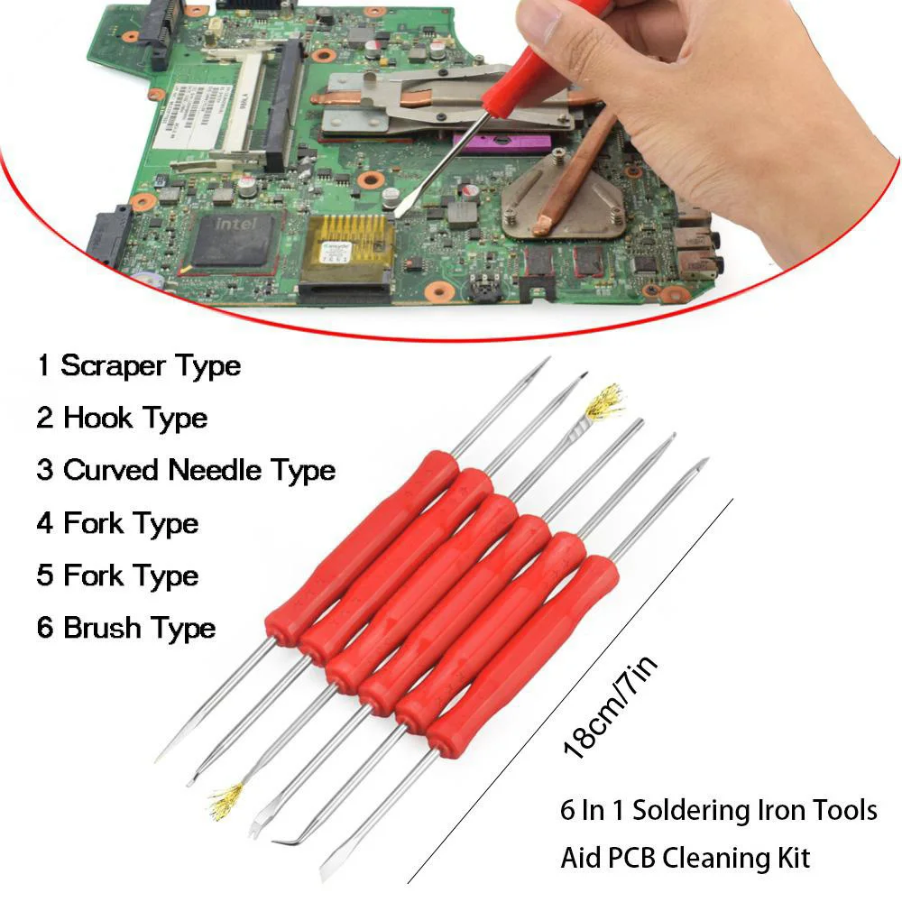 6 in 1 Desoldering Kit PCB Cle - مراجعة Electronics Repair Tools And Equipment وسعره