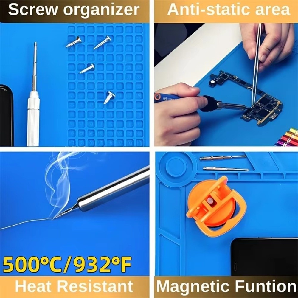Silicone Soldering Station Mat - مراجعة Electronics Repair Mat وسعره