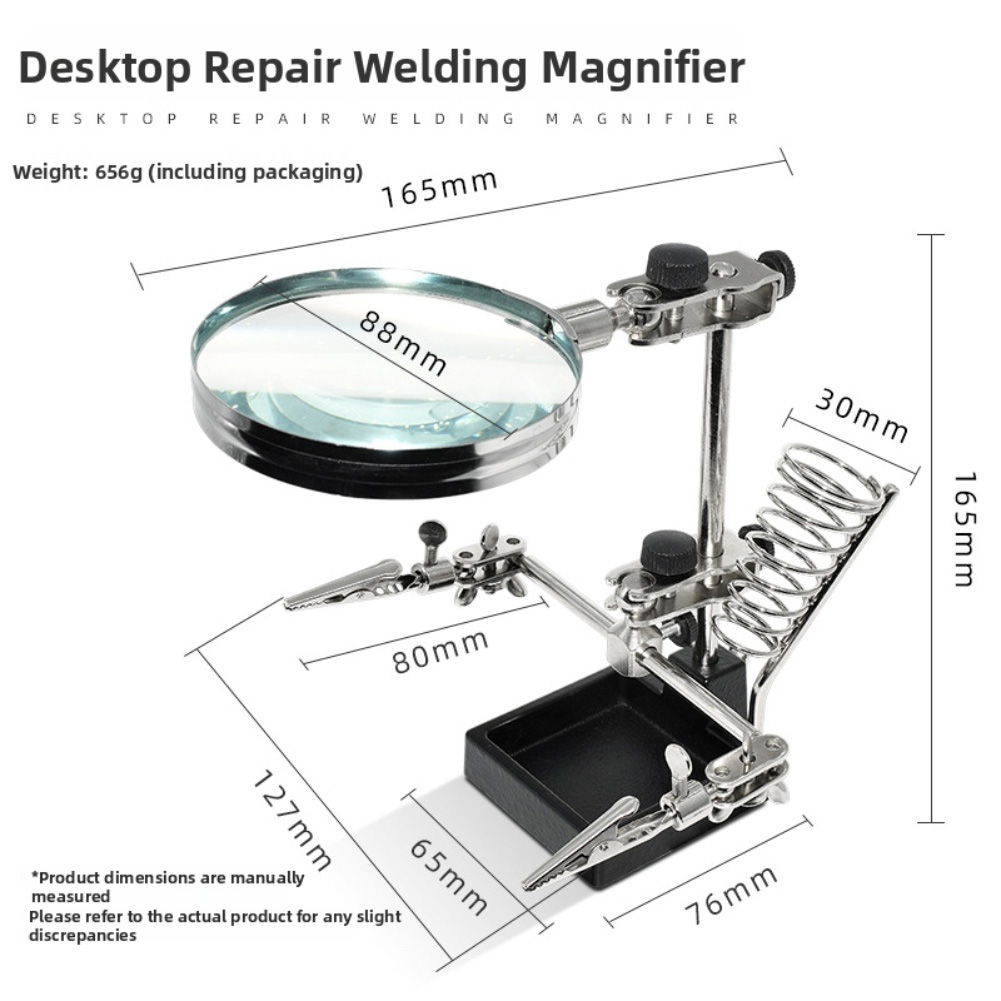 3X Magnifying Glass with Third - مراجعة Electronics Repair Workbench وسعره
