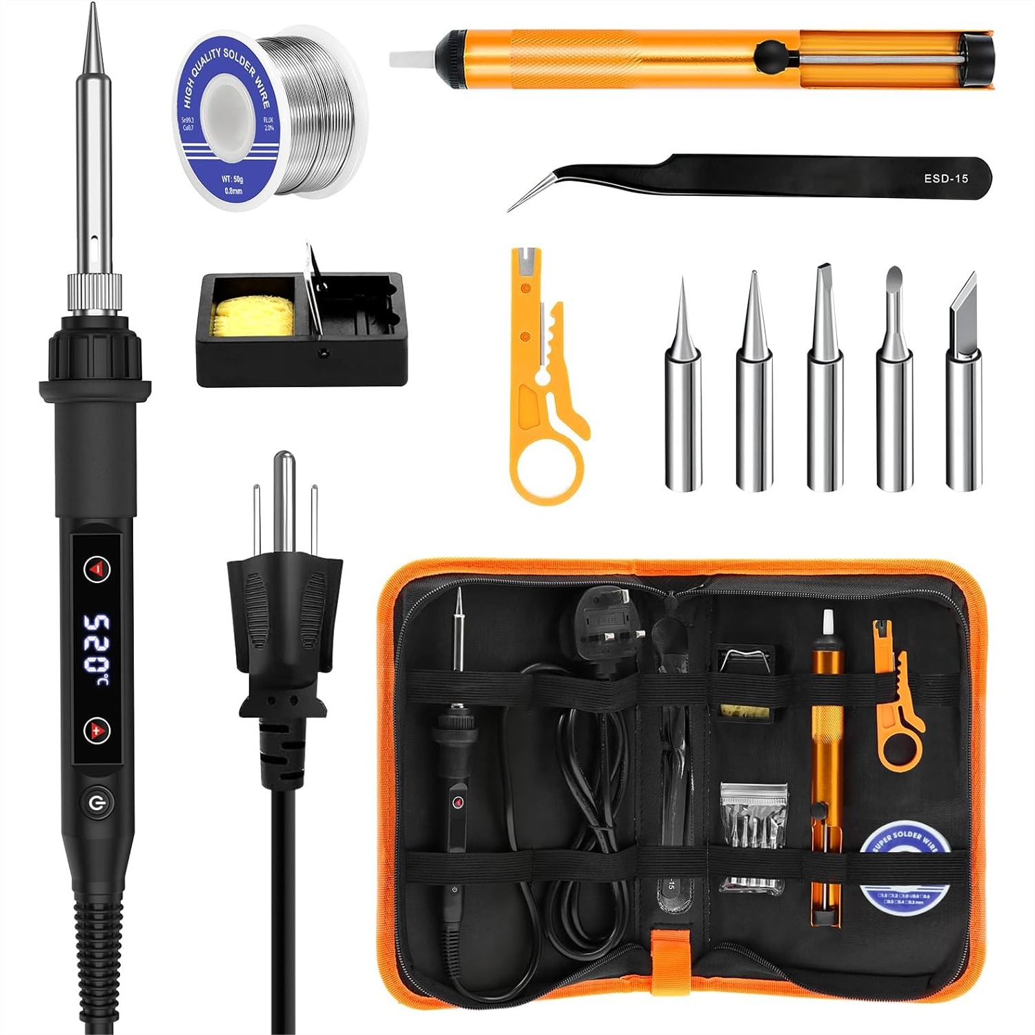 Soldering Iron Kit 80W Adjusta - مراجعة Electronics Repair Images وسعره