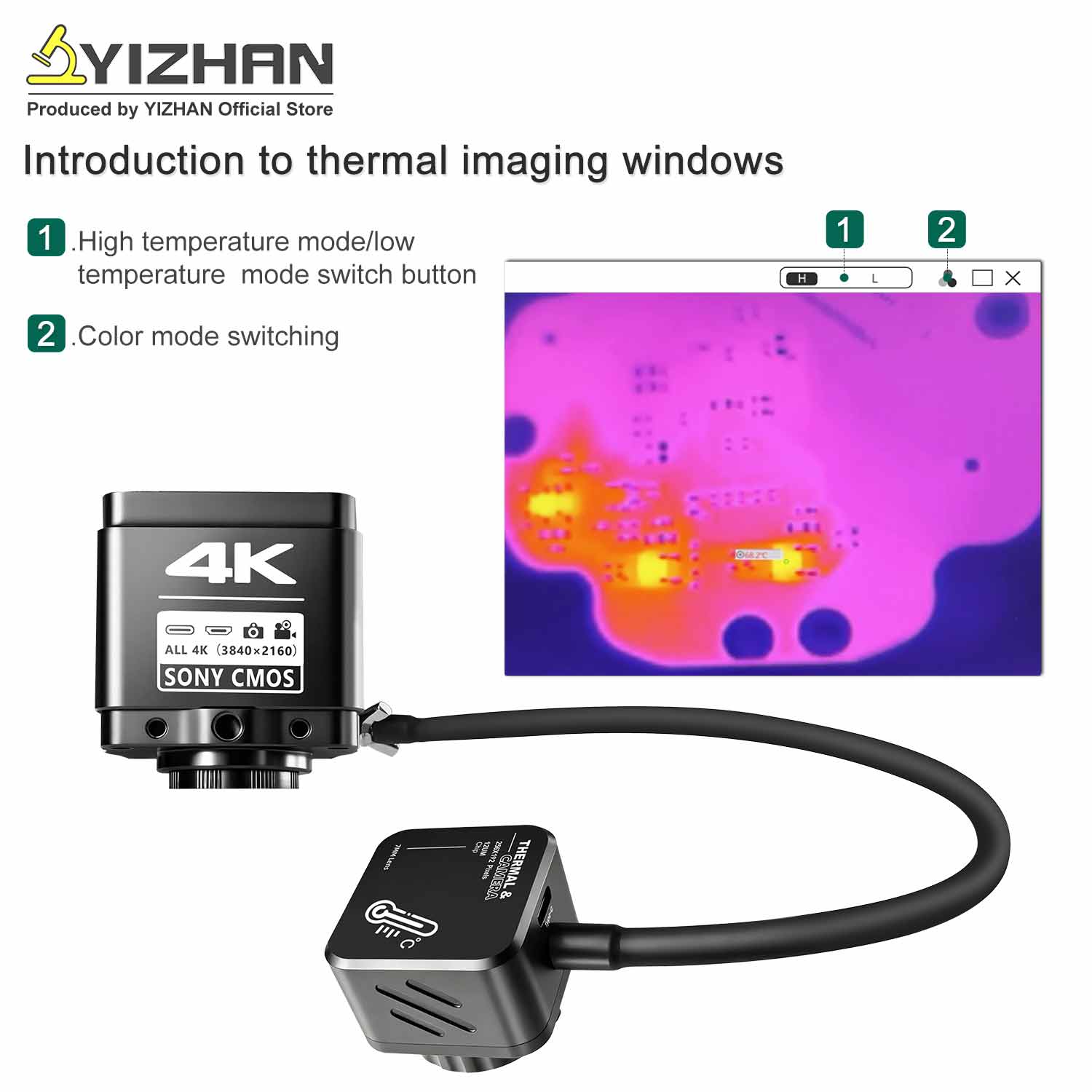 YIZHAN Thermal Imager 4k Elect - مراجعة Electronics Repair Images وسعره